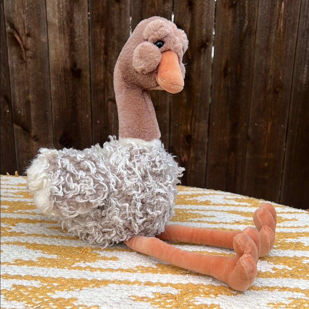 Gund Plush Stuffed Animal Ostrich Bird Brown and Tan - Picture 2 of 13